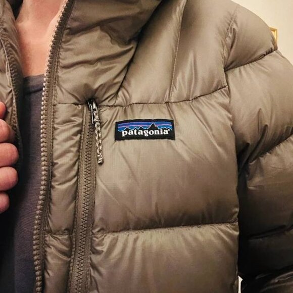 Patagonia Fitz Roy Down Hoody Women’s Jacket Beige Size M (UK 12-14) - Picture 6 of 9